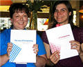 Lori Reed and Kam McEvoy with Cookbooks